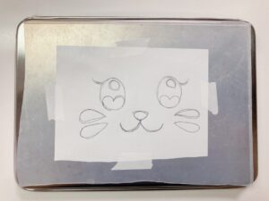 バットにシリコンシートをのせる